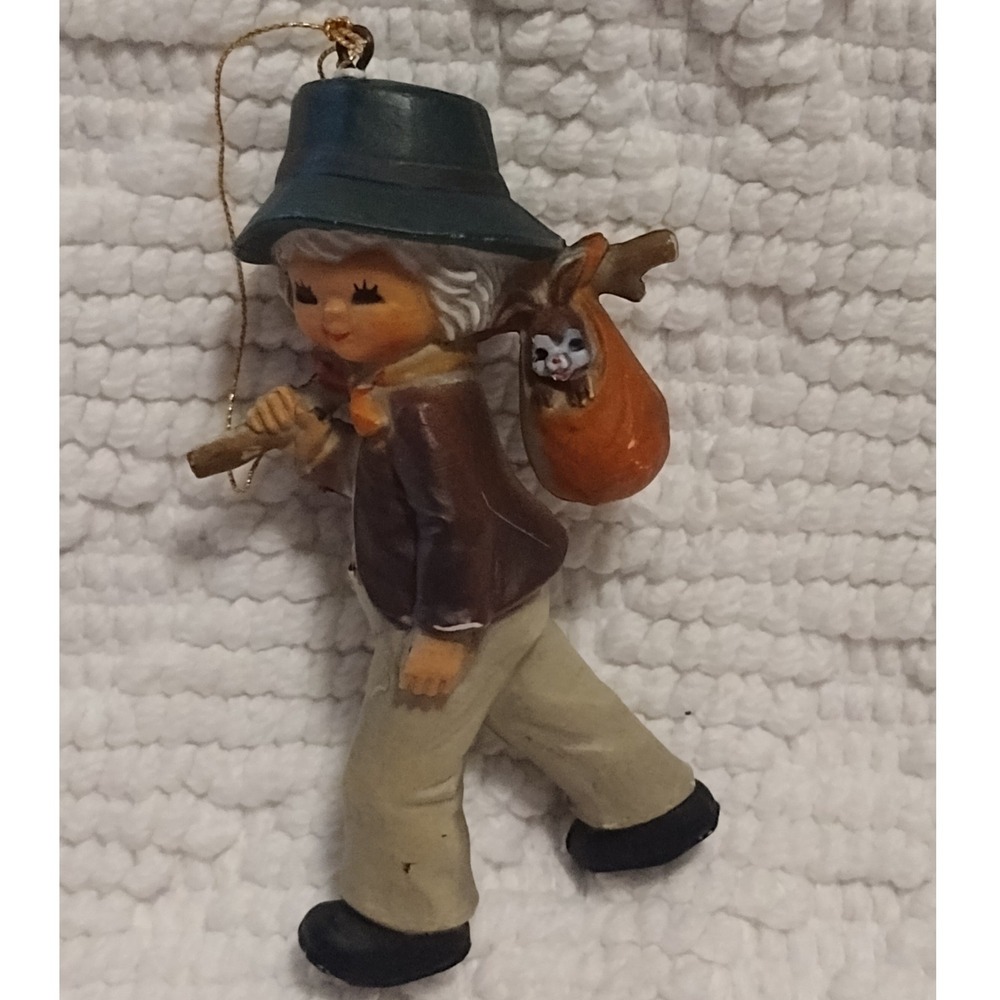 Vintage Hobo Boy Christmas Ornament Bradford Novelty Just for You 1983